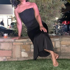 Layer Strapless Mermaid Maxi Dress